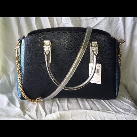 NEW!! Coach Medium Sage Carryall In Colorblock - Picture 6 of 8